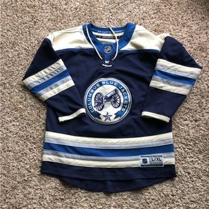 Columbus Blue Jackets boys’ NHL jersey, size L/XL- runs big